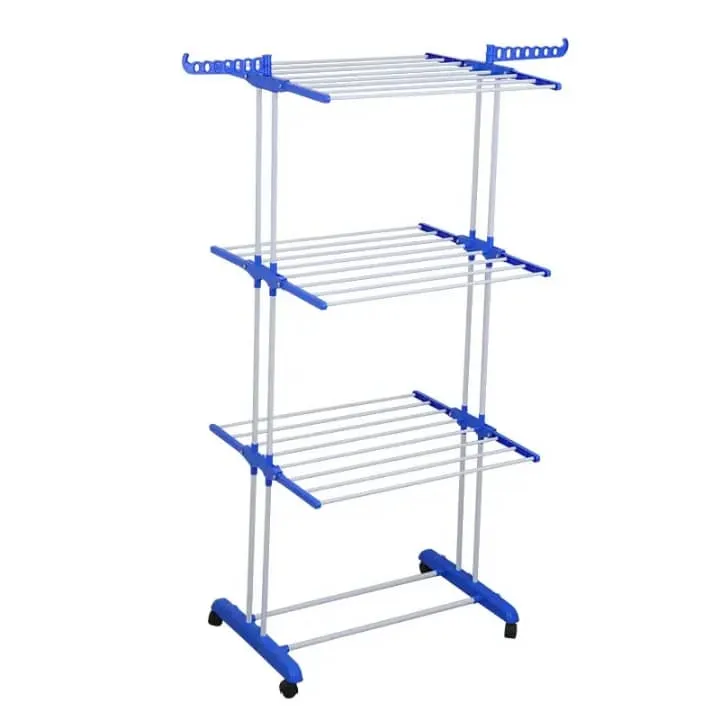 Étendoir à linge multi-niveaux – sèche-linge pliable, mobile, grande capacité, idéal pour intérieur