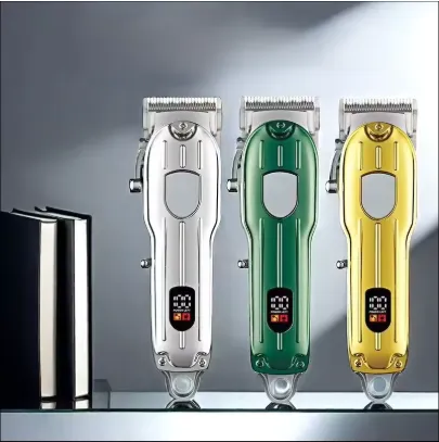 Tondeuse électrique digitale – écran LED, design métallique, accessoires inclus