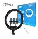 Ring Light LED 18 pouces CXB-460 – 3 supports téléphone, température réglable, idéal pour créateurs