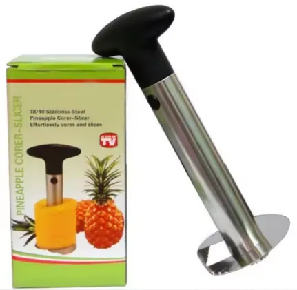 Éplucheur d’ananas en inox – outil 3 en 1 pour peler, évider et trancher