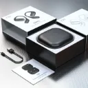 Écouteurs sans fil OWS avec boîtier de charge – design mixte, câble inclus, audio nomade