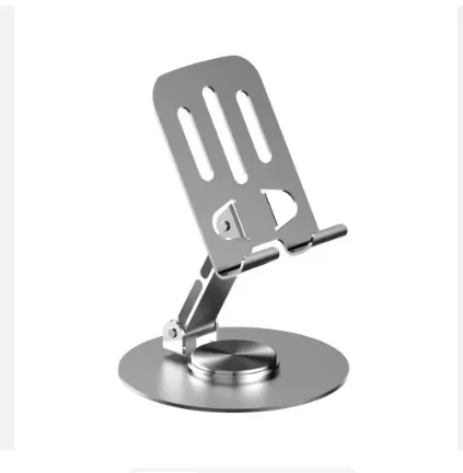 Support ajustable smartphone/tablette – base ronde métal, design ergonomique