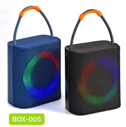 Enceinte Bluetooth cylindrique – éclairage LED multicolore, portable et moderne