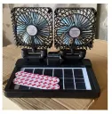 Ventilateur solaire double – portable, écologique et pratique