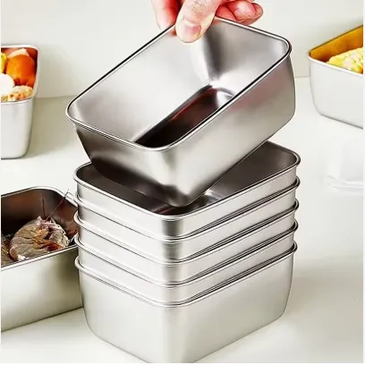 Lot de 6 boîtes alimentaires en inox – conservation fraîche et pratique