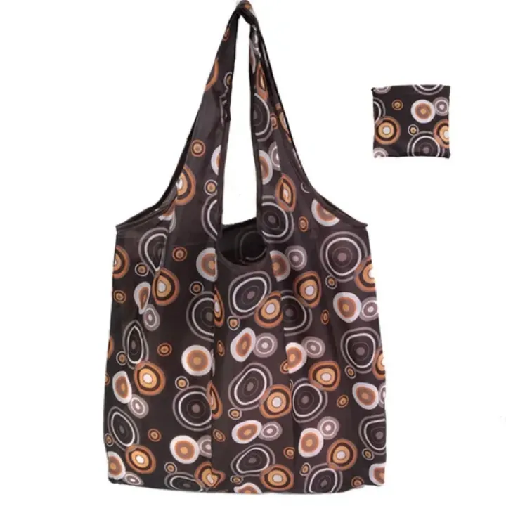 Sac de courses réutilisable pliable – motif floral élégant