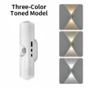 Lampe LED murale cylindrique – Couleur blanche, capteur de mouvement & USB‑C