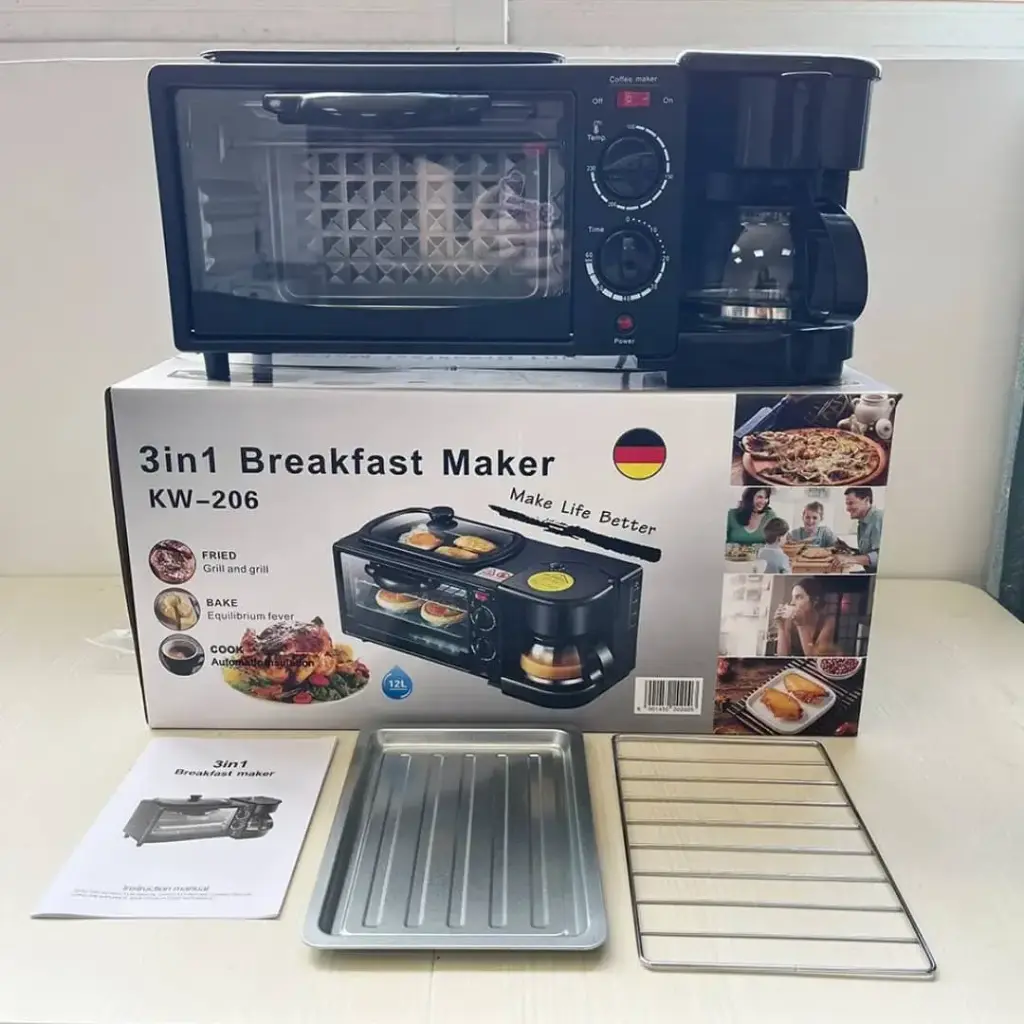 Machine à Petit-Déjeuner 3 en 1 Breakfast Maker KW-206 – Le petit déjeuner complet en un seul appareil
