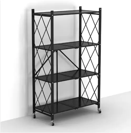 Étagère de Rangement Pliable en métal à 4 niveaux