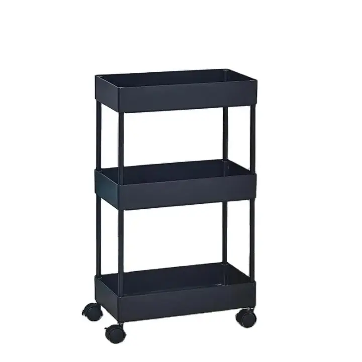 Étagère de Rangement à 3 Niveaux – Solide, Mobile et Polyvalente