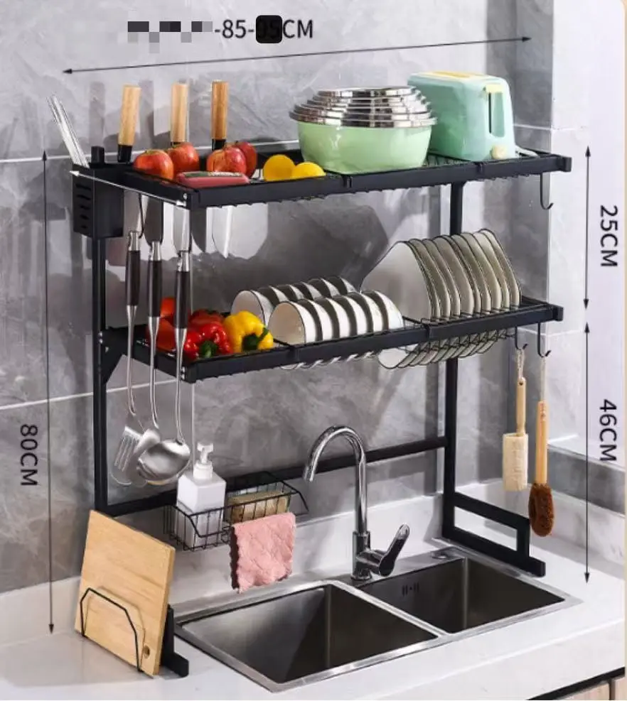 Égouttoir au-dessus de l’évier – Rangement vertical, cuisine impeccable